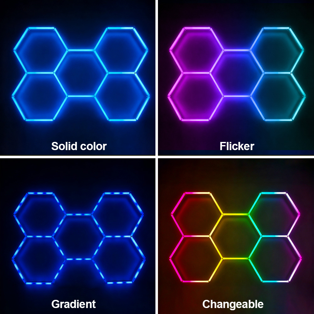 Esports Gaming Remote - Slimme RGB honingraatvormige hexagonale LED-lampen met