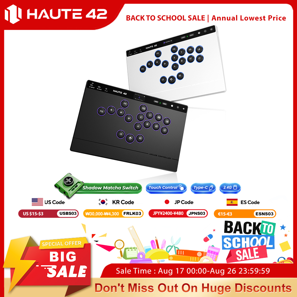 Esports Gaming Controller - Haute42 W-P1 Tri Mode 2.4G Draadloze