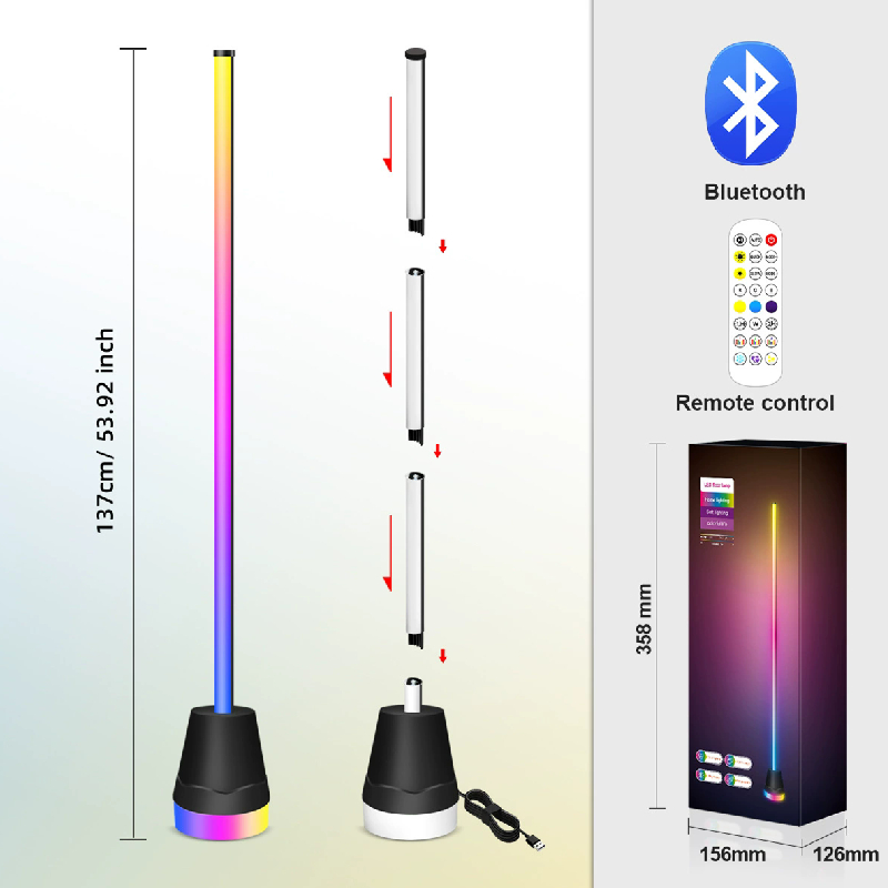 Esports Gaming Remote - 2026 RGB Vloerlamp Bluetooth LED Staande