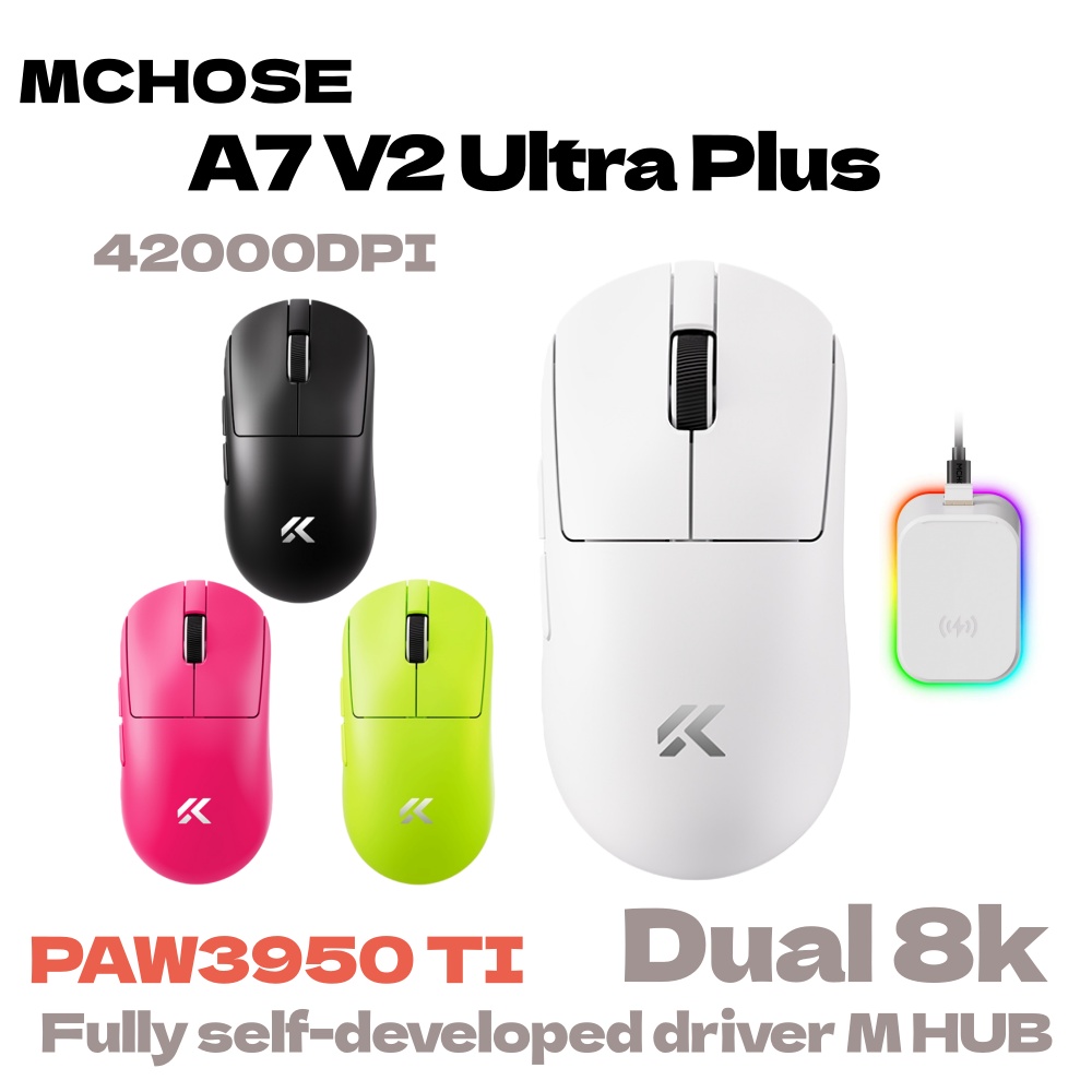 Esports Gaming Mouse Wireless - MCHOSE A7 V2 Ultra Plus Lichtgewicht