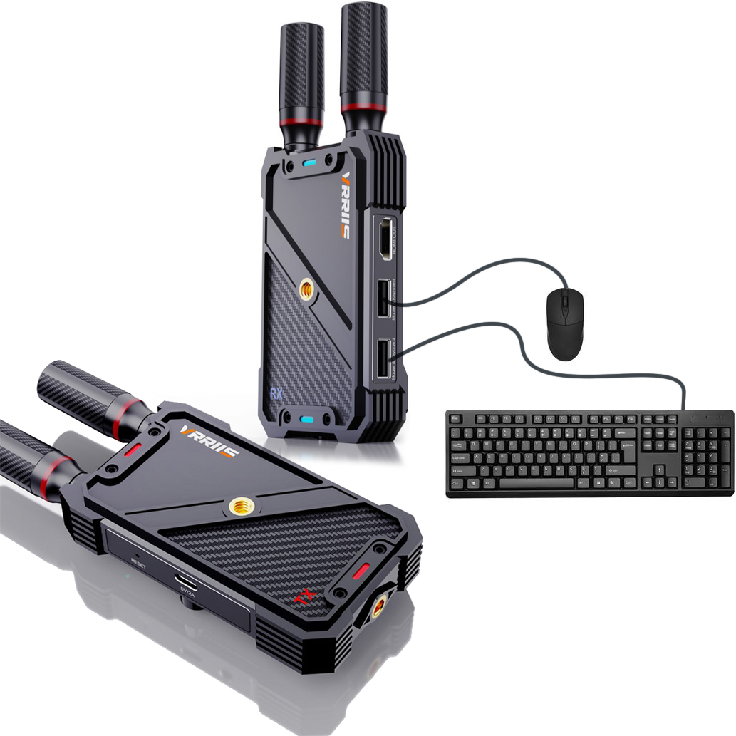 Keyboard Tenkeyless - VRRIIS WL082K 400m Draadloze HDMI KVM