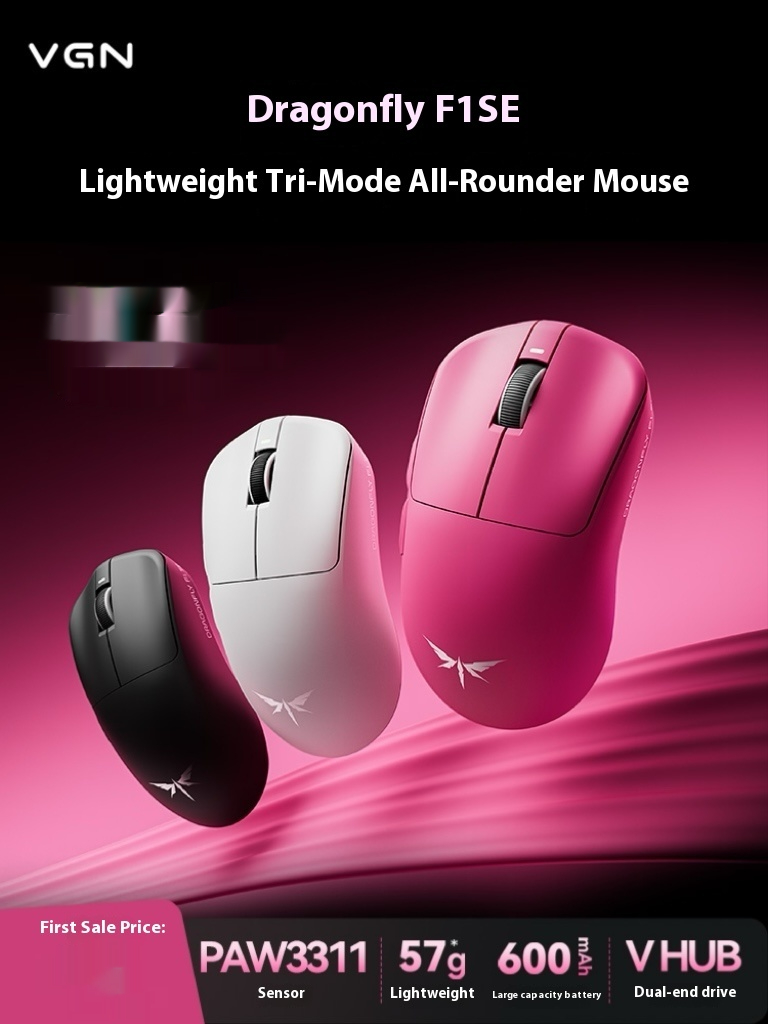 Nieuwe VGN Dragonfly F1 SE Dra - Esports Gaming Mouse Wireless recensie en prijs