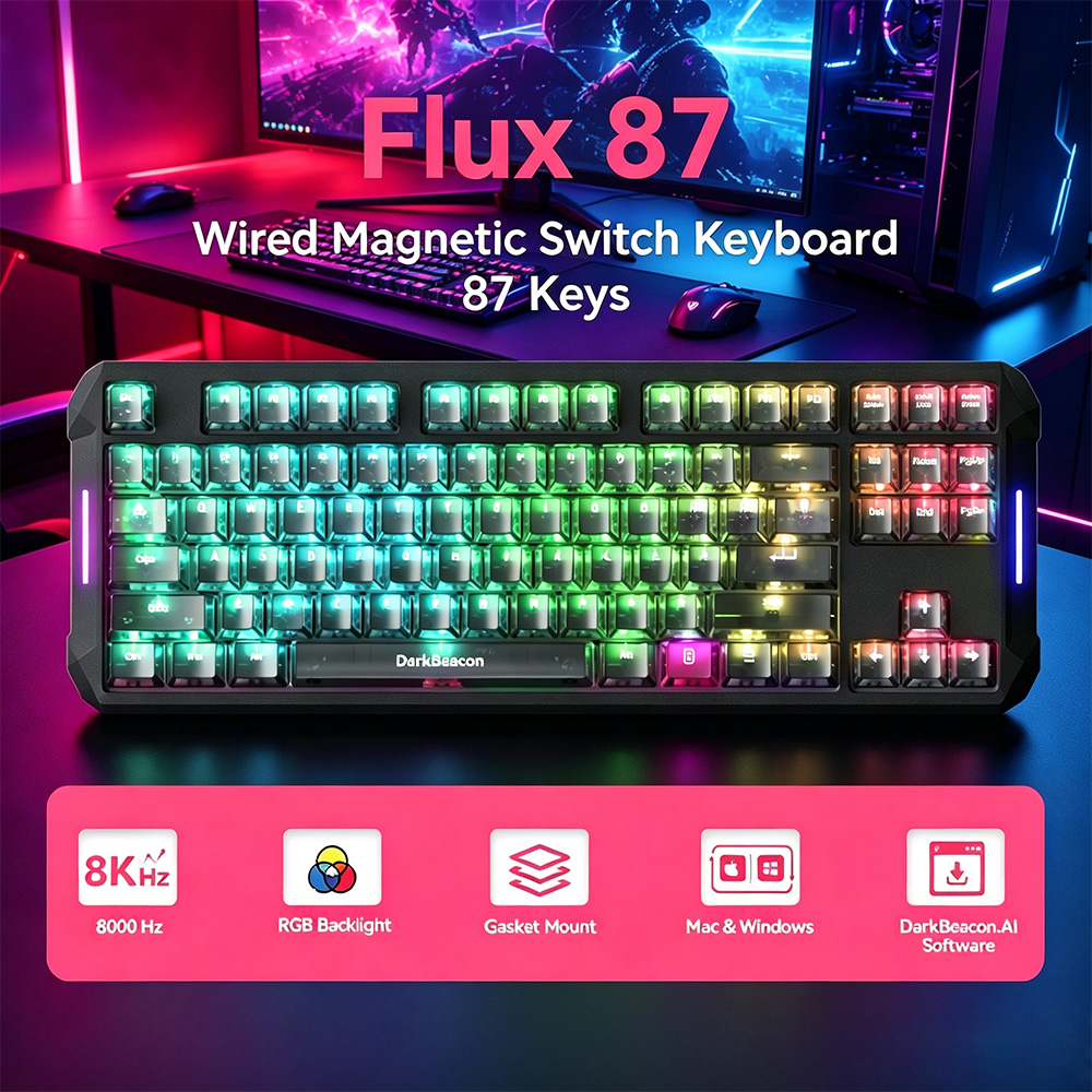 DarkBeacon Flux 87 Hall Effect - Esports Gaming Photo recensie en prijs