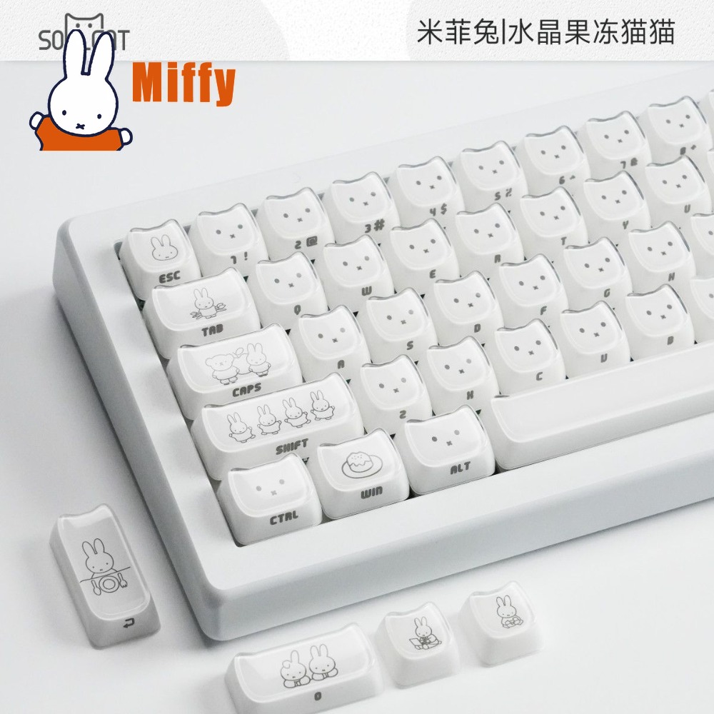 Kawaii Miffy Keycaps Schattig  - Keyboard Tenkeyless recensie en prijs