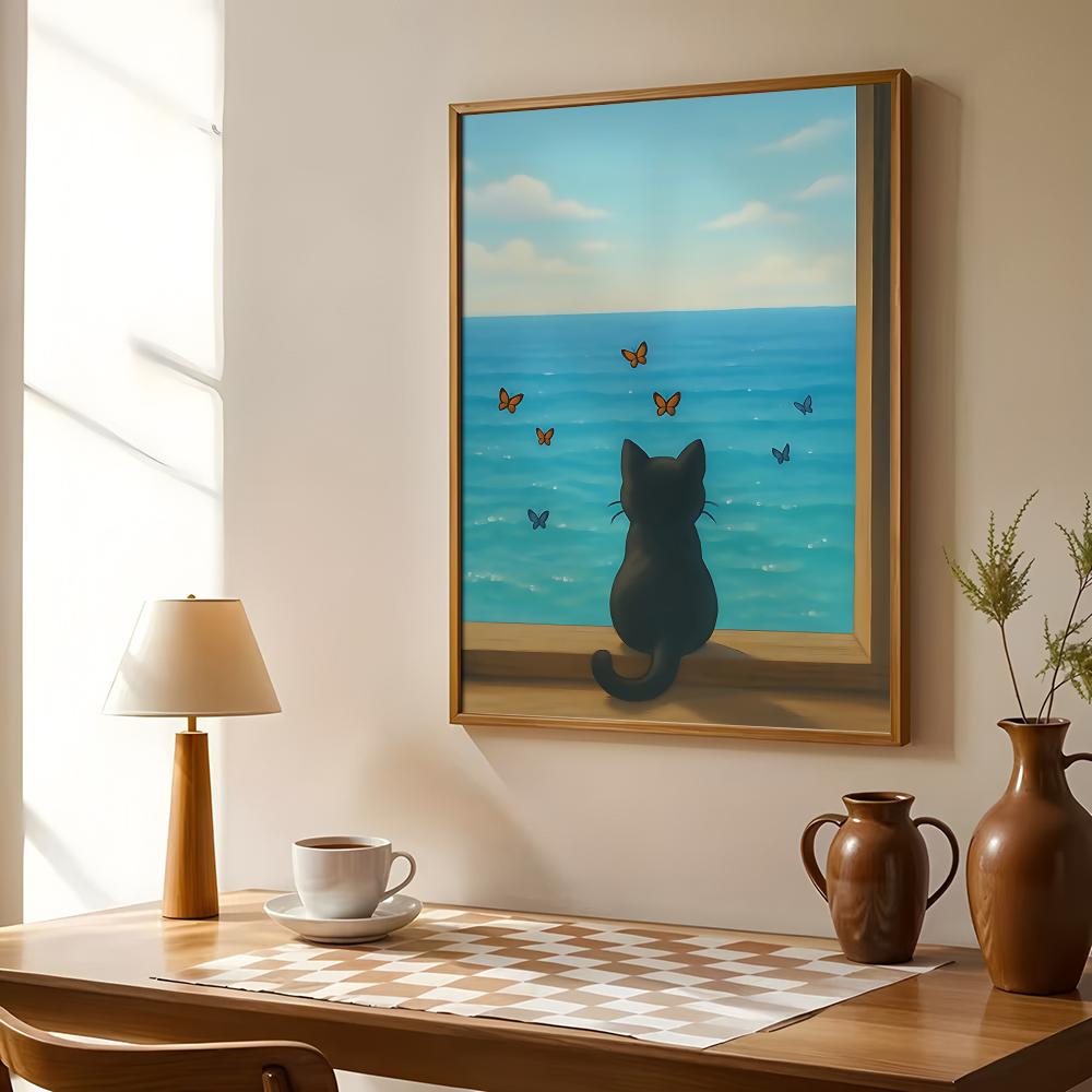 Kat op het strand poster wandd - Esports Gaming Lounge recensie en prijs