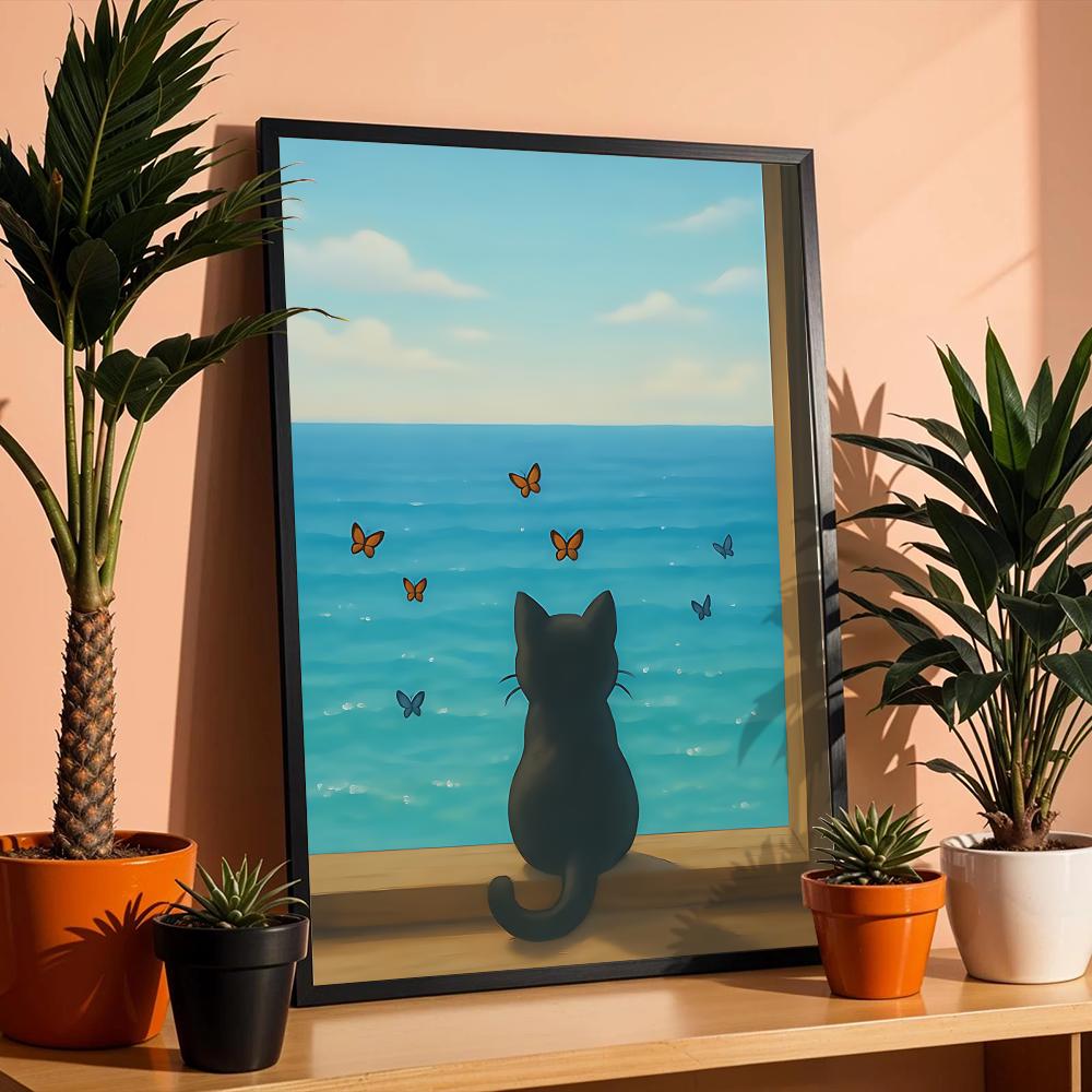 Kat op het strand poster wandd - Esports Gaming Lounge recensie en prijs